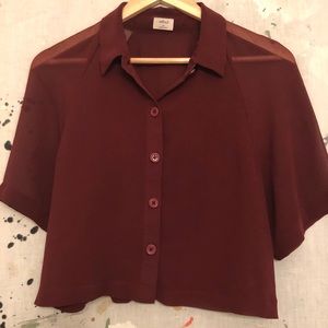 Aritzia Wilfred crop top
